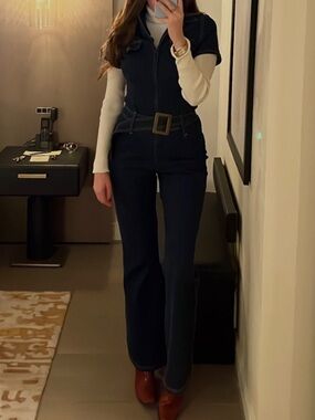 Vintage 70s Style Denim Jumpsuit